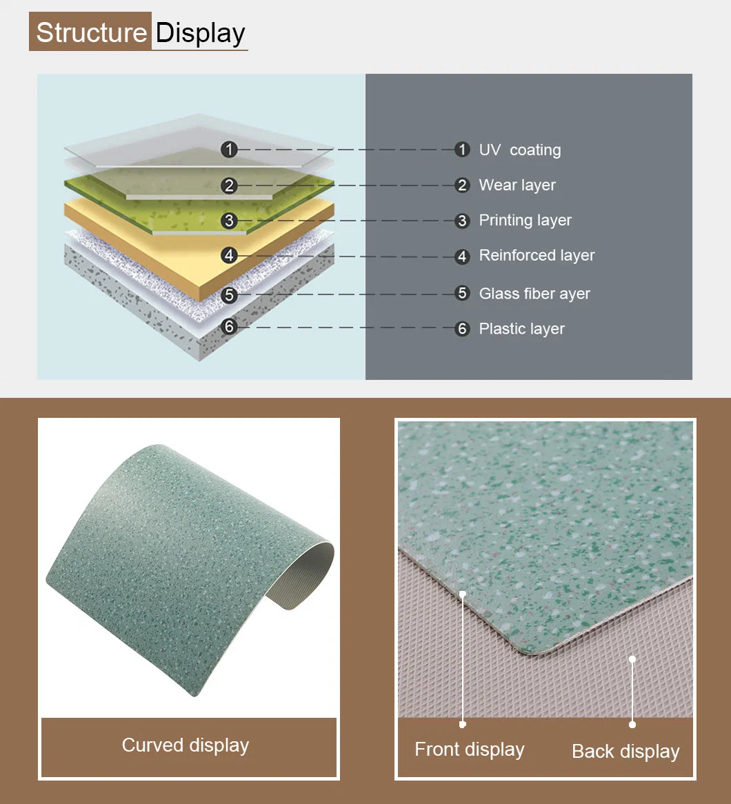 5% off Waterproof Non-Slip Hospital PVC Vinyl Flooring Building Material