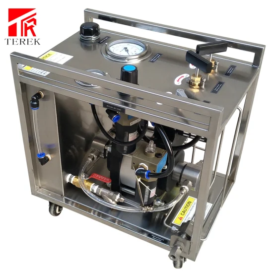 Test de tube de cylindre de tuyau hydraulique hydraulique de pompe à liquide pneumatique à haute pression de Terek 400 MPa