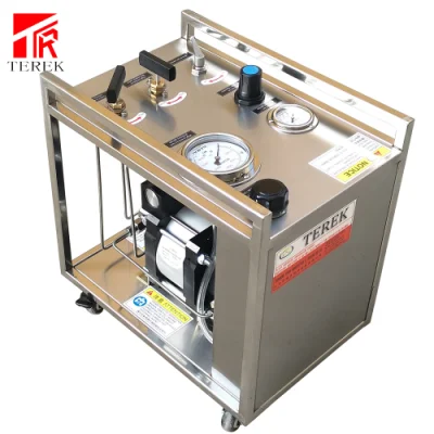 Station de pompe de surpression de liquide pneumatique Portable, pour vannes et tuyaux, cylindre, test hydrohydrostatique